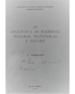 Os arquivos e as modernas pesquisas econômicas e sociais
